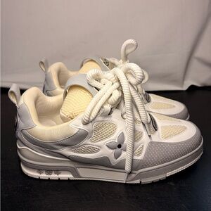 White and Cream LV Skates size 11